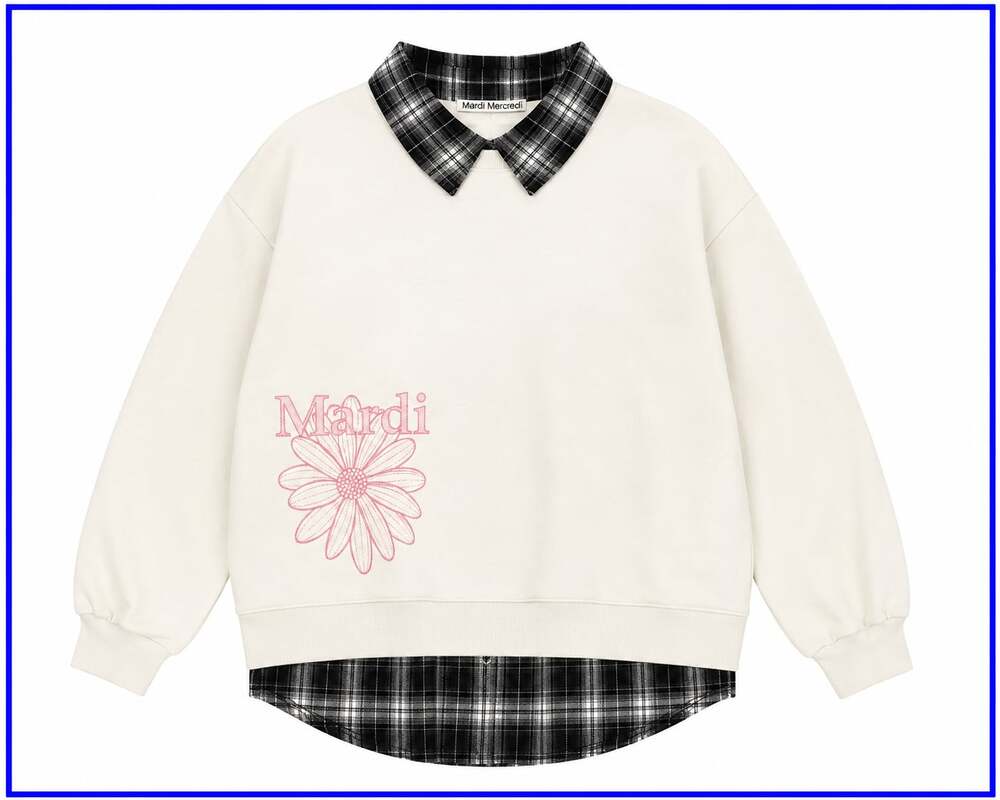 Fits US M-L NWT Preppy Korean Layered Sweatshirt